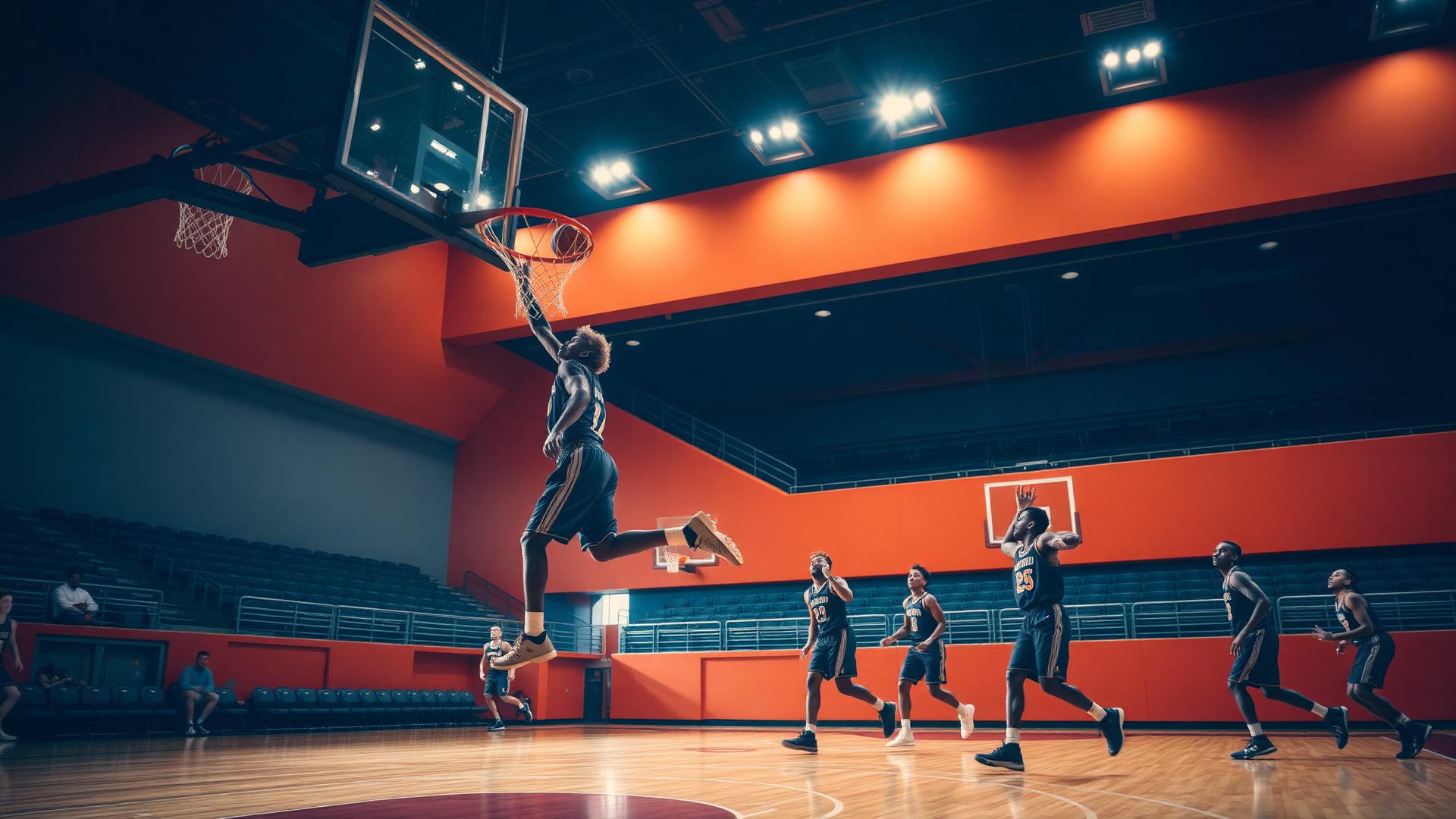 Elite youth basketball players competing at Global Exposure Basketball Camp